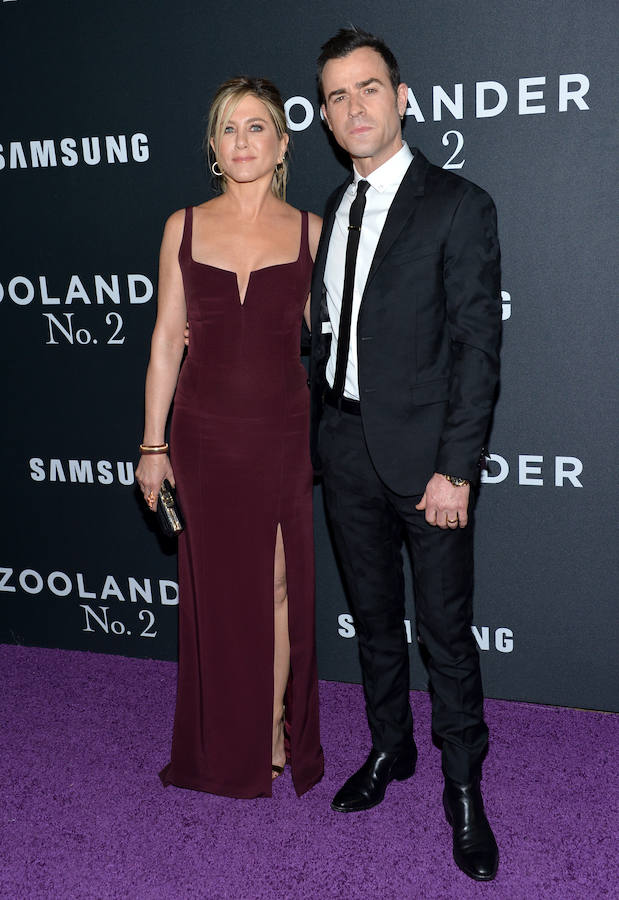 Jennifer Aniston y Justin Theroux en el estreno de 'Zoolander No2' en Nueva York