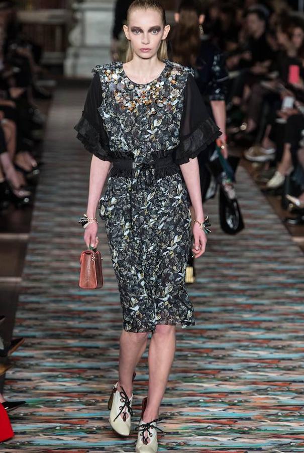 Colección crucero Dior 2017: vestido estampado