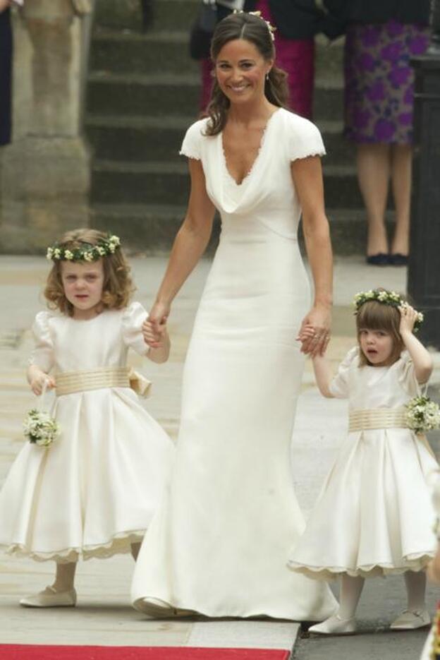 Pippa Middleton, de Sarah Burton para Alexander McQueen, en la boda de su hermana Kate./Gtres