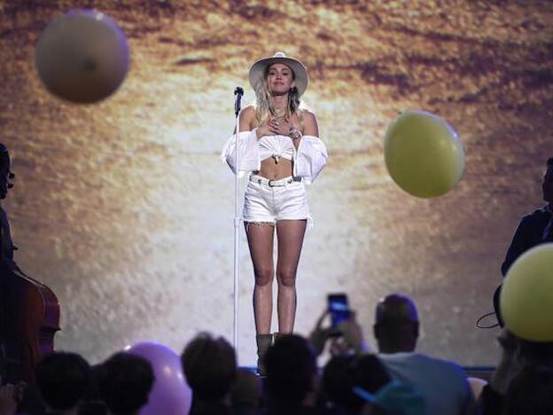 Miley Cyrus, en un concierto reciente./GTRES