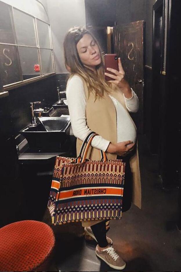 Laura Matamoros en una imagen de sus redes sociales durante el embarazo./instagram.