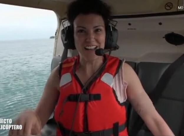 María Jesús Ruiz comenzaba su andadura en 'Supervivientes 2018' tirándose desde un helicóptero.