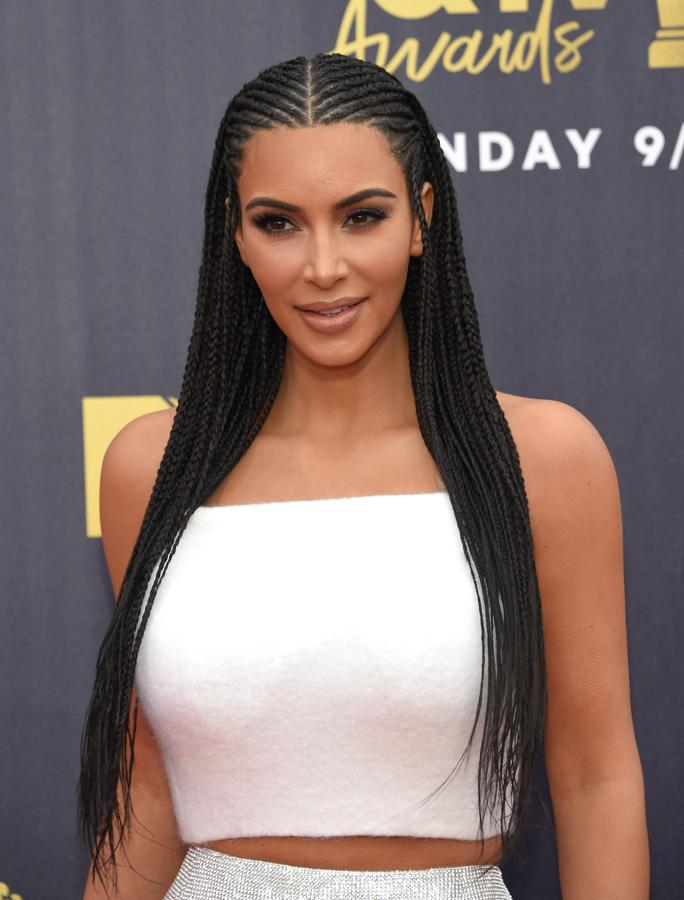 Las trenzas afro de Kim Kardashian