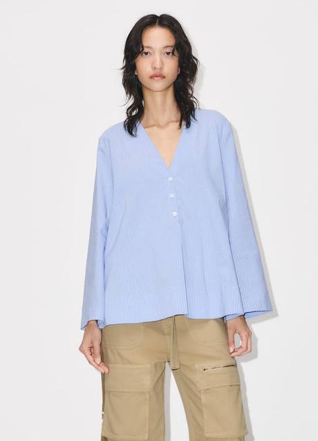 Camisa azul de popelín