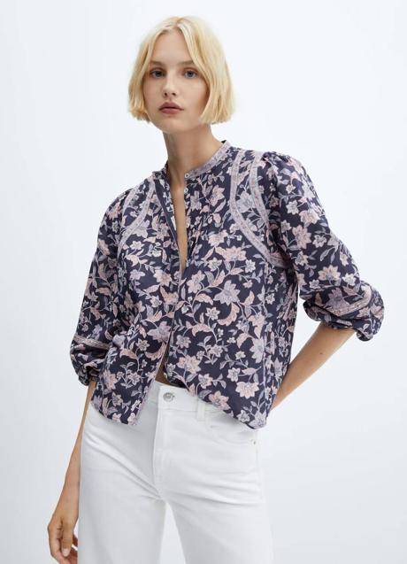 Blusa ancha con floral print