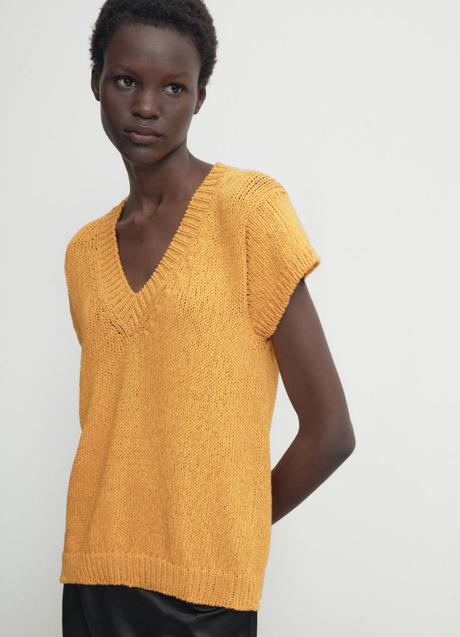 Jersey de manga corta con escote de pico