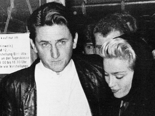 Madonna y Sean Penn, cuando eran pareja, en la década de los 80.