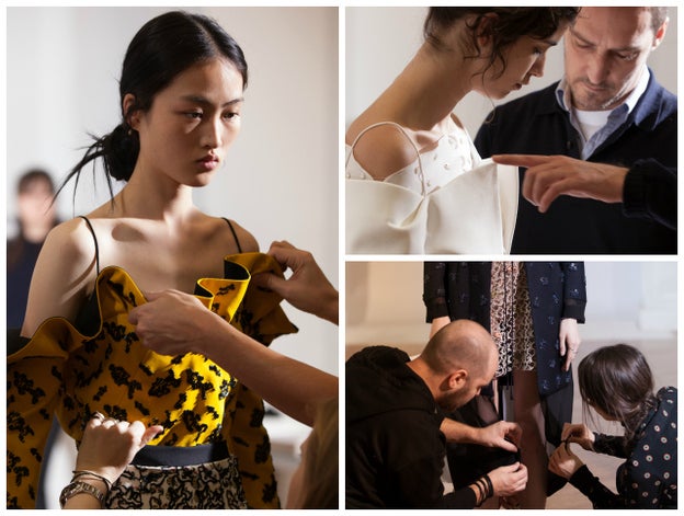 Detalles del 'backstage' de Dior