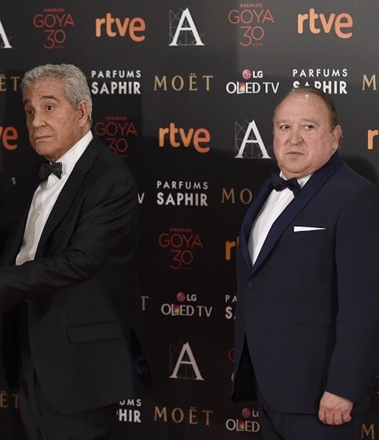 Andrés Pajares y Fernando Esteso se llevan todas las miradas de la alfombra roja de los Goya 2016