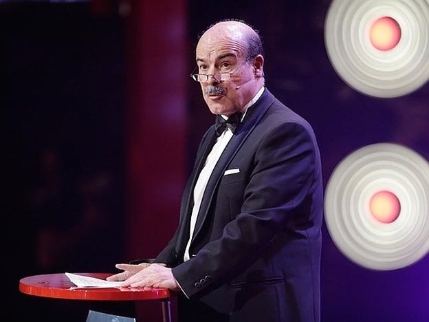 Antonio Resines, durante su primer discurso como presidente de la Academia./gtres.