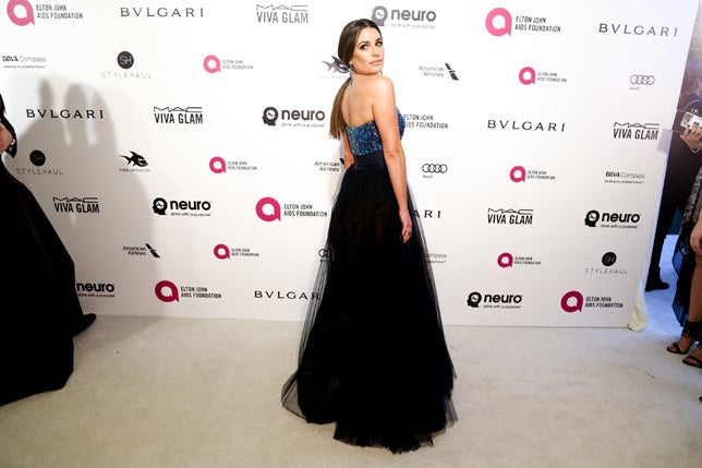 El look de Lea Michelle en la fiesta 'post Oscar' de Elton John