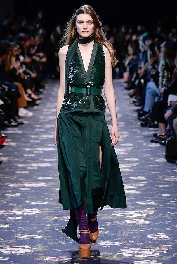 Look en verde de Rochas para el invierno 2016-2017