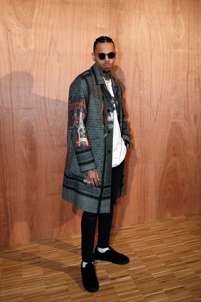 Chris Brown en el desfile de Givenchy en París