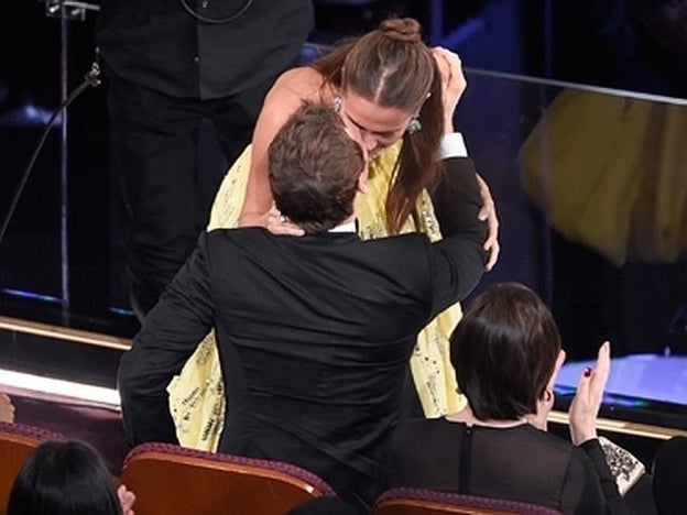 El primer beso en público de los actores fue en los Oscar 2016