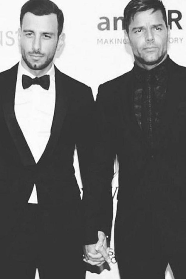 Ricky Martin y Jwan Josef de la mano en la gala amfAR de Sao Paulo./instagram.