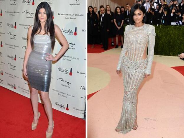 A la izquierda, Kylie Jenner en 2011, a la derecha en el baile del MET en 2016... ¿Jugamos a las siete diferencias?/Cordon Press