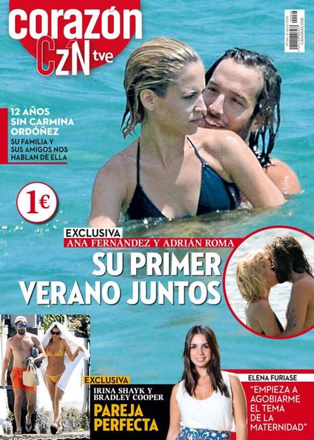 Ana Fernández y Adrián Roma, protagonistas centrales de nuestra portada este lunes./corazón.