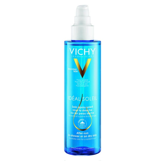 Idéal Soleil After Sun Bajo la ducha y en seco de Vichy (16 €).