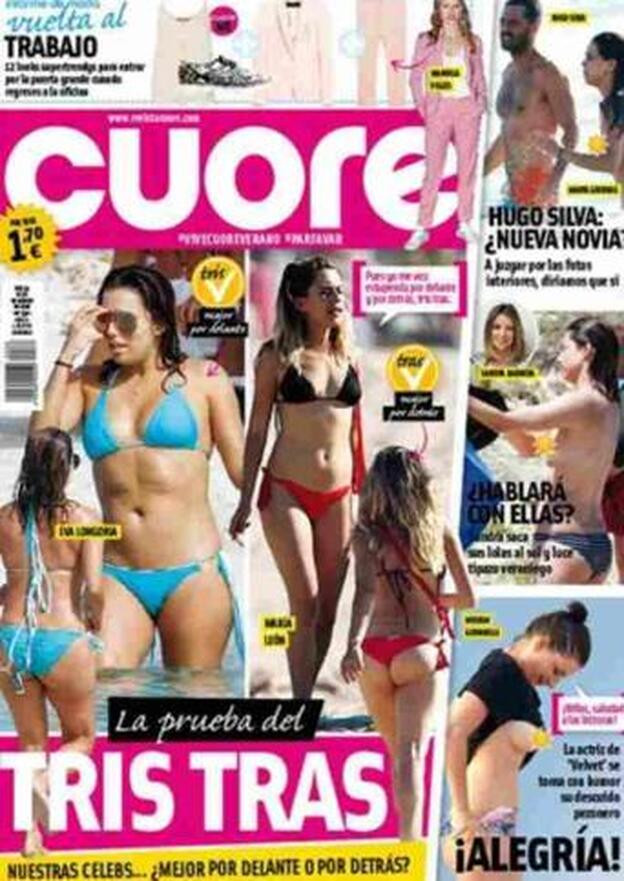 Esta es la portada de 'Cuore' donde se ve a Sandra Barneda en su descuido.