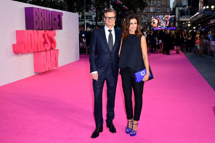 Collin Firth y su esposa, Livia Giuggioli, en el estreno de 'Bridget Jones baby'