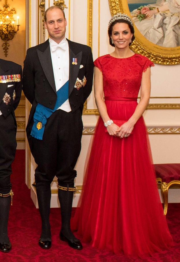 Kate Middleton repite el Jenny Packham que estrenó el año pasado para un banquete en el palacio de Buckingham en honor del presidente de China, Xi Jinping