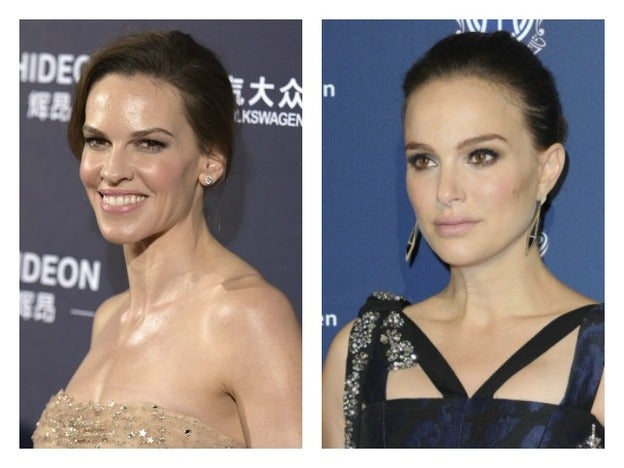 Las actrices Hilary Swank y Natalie Portman rivalizaron en estilo./MUJERHOY