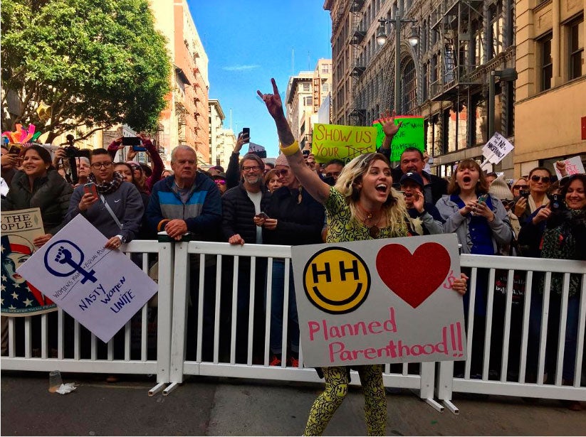 Las famosas que no se perdieron Women's March