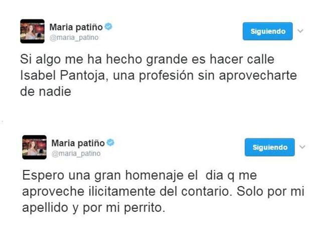 Estos son los dos mensajes con los que explotó María Patiño.