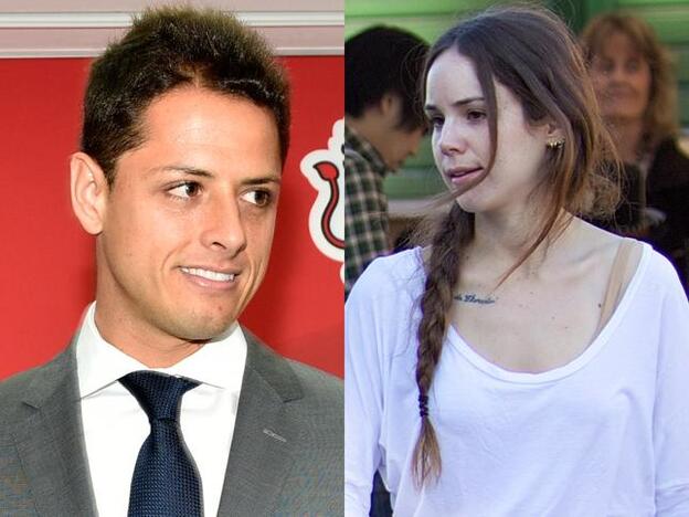 El futbolista Chicharito y la actriz Camila Sodi en dos imágenes de archivo./gtres