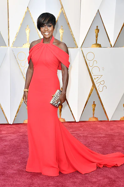 Oscars 2017: Viola Davis, en la alfombra roja