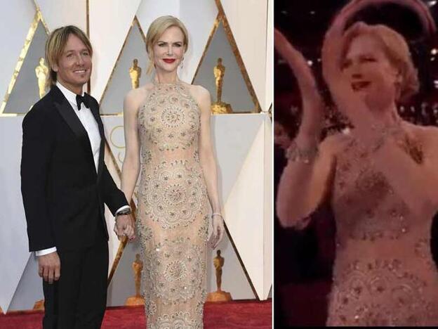 Nicole Kidman y su particular manera de aplaudir que le ha valido para ser 'trending topic'./gtres / Twitter.