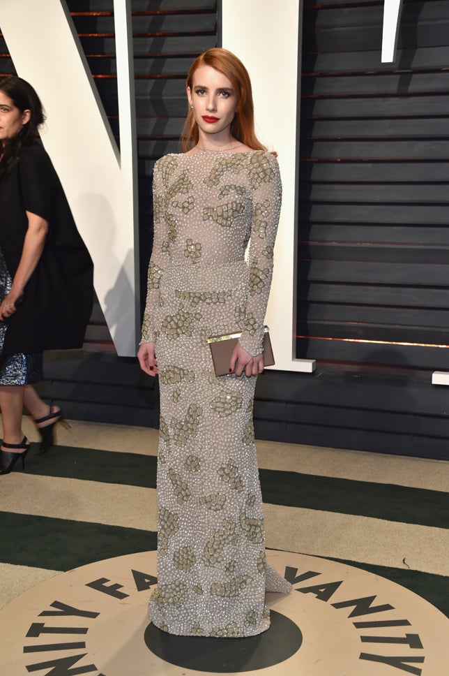 Oscars 2017: el vestido de Emma Roberts en la fiesta Vanity Fair