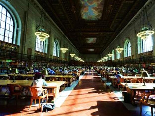 Interior de la Biblioteca de Nueva York.