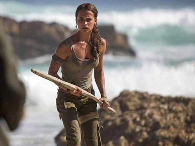 Alicia Vikander, caracterizada como Lara Croft./INSTAGRAM