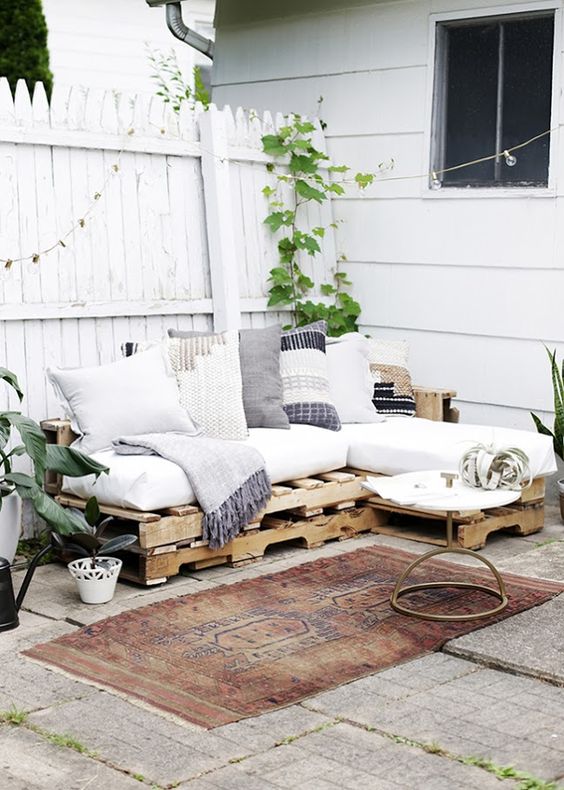 Ideas de decoración con pallets: jardín