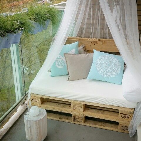 Ideas de decoración con pallets: balcón