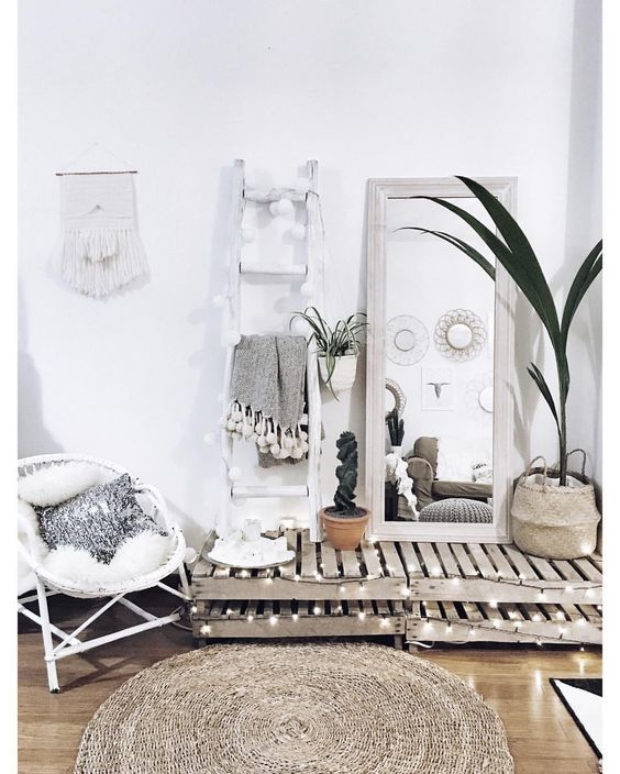 Ideas de decoración con pallets: vestidor