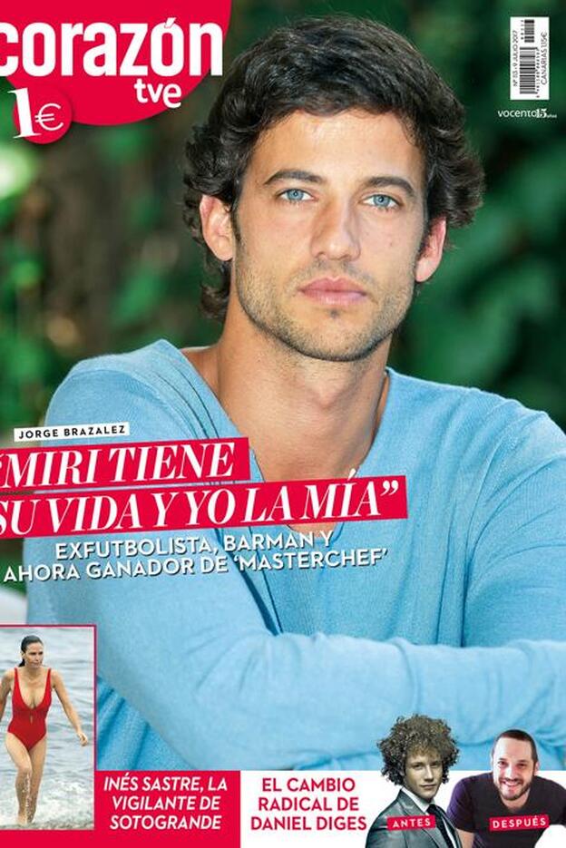 Jorge Brazalez, ganador de Masterchef 5, protagonista de la portada de Corazón Tve./corazón