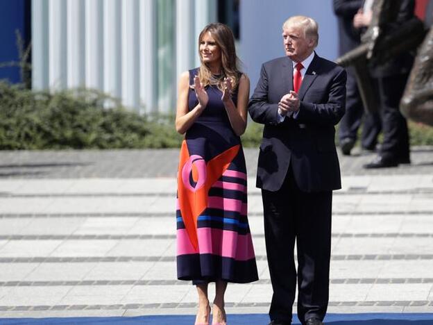 Donald y Melania Trump en Polonia.