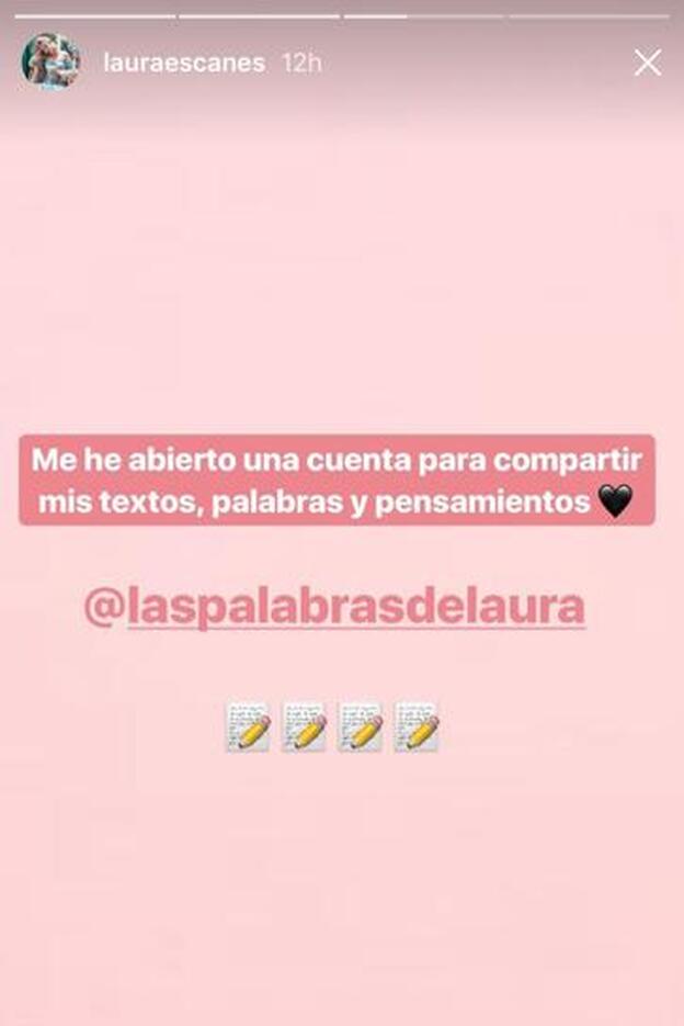 Así lo anunciaba en sus instastories.