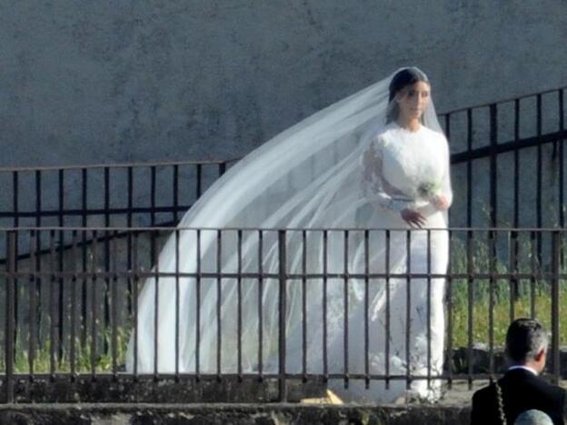 Kim Kardashian el día de su boda./gtres