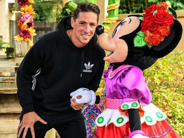 Fernando Torres durante su visita a Disneyland./disney.