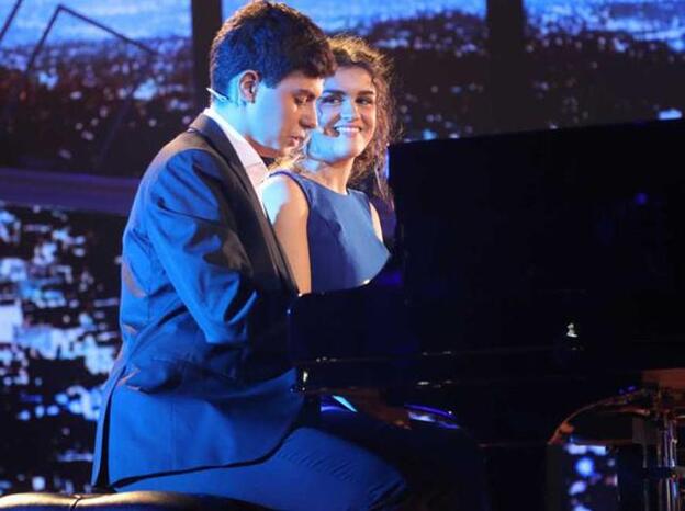 Alfred y Amaia cantaron 'City of stars'./RTVE