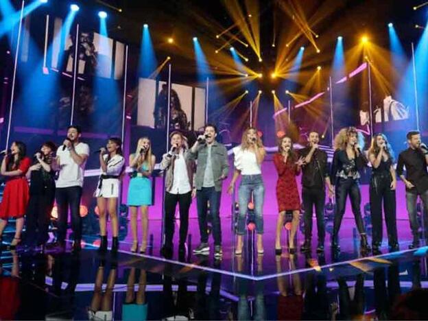 Momento de la actuación grupal en la gala 6 de 'OT 17'./twitter.