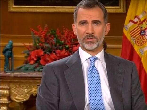 Don Felipe VI durante el discurso de Navidad 2017./youtube.