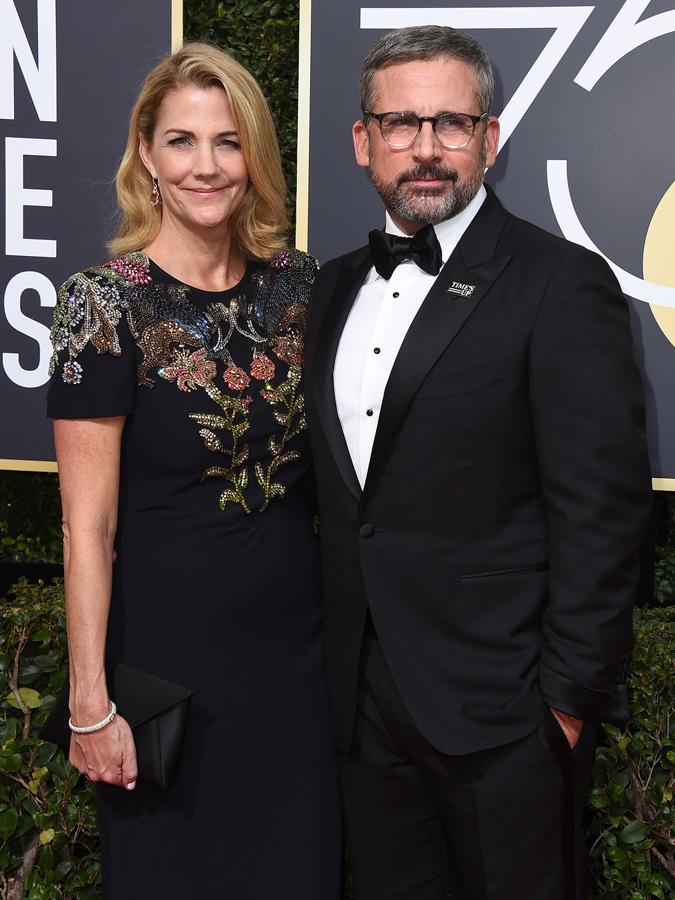 Parejas en la alfombra roja de los Globos de Oro 2018: Nancy y Steve Carell