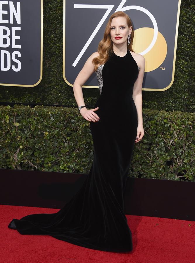 Alfombra roja de los Globos de Oro 2018: el vestido de Jessica Chastain