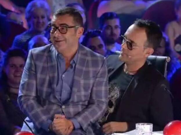 Risto Mejide y Jorge Javier Vázquez en 'Got talent'./twitter.