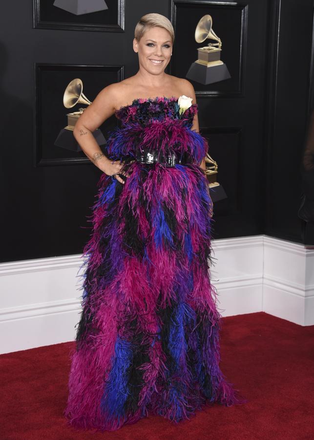 El look de Pink en la alfombra roja de los Grammy 2018