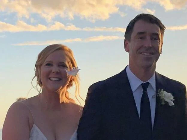 Amy Schumer en su boda secreta, en Malibú./Instagram